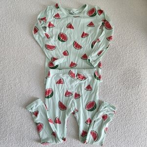 Kyte BABY Bamboo Mint Green Watermelon Pajama Set - Long Sleeve Top & Pants